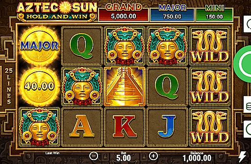Play Aztec Sun Hold and Win